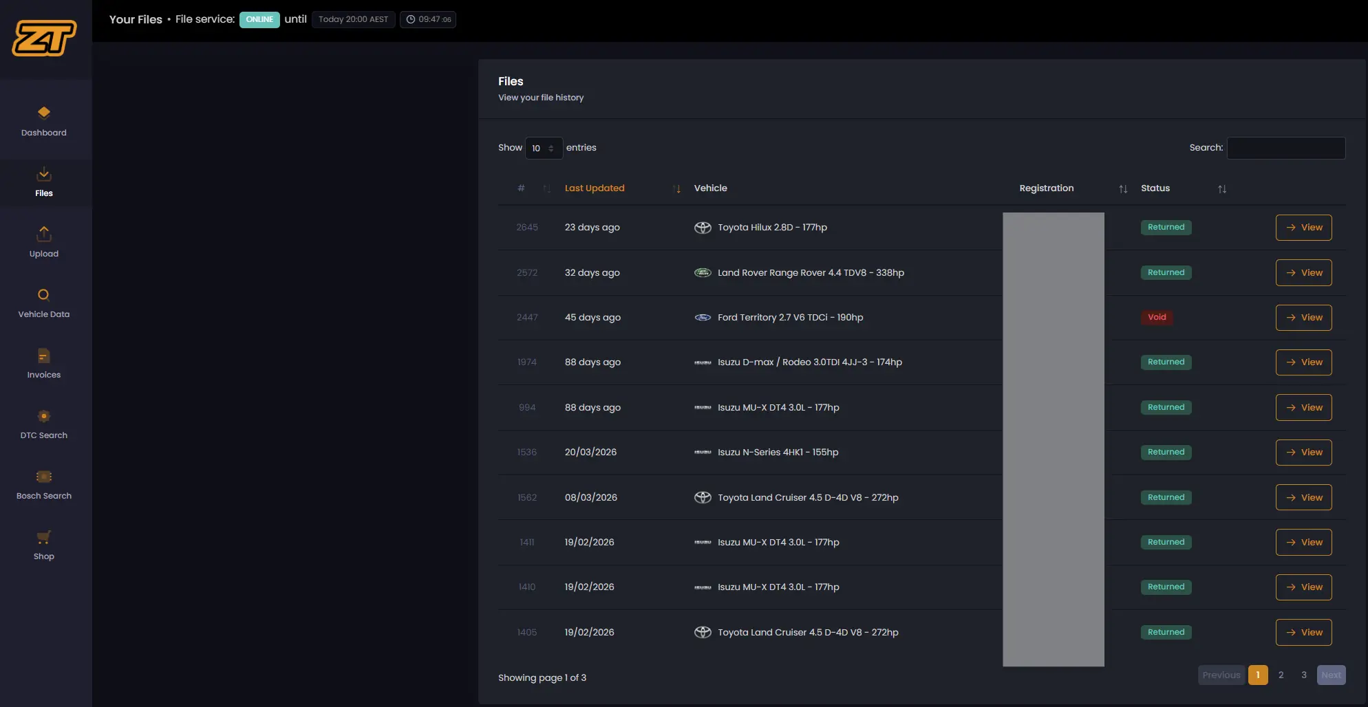 Track and retrieve the job in the Zentune portal